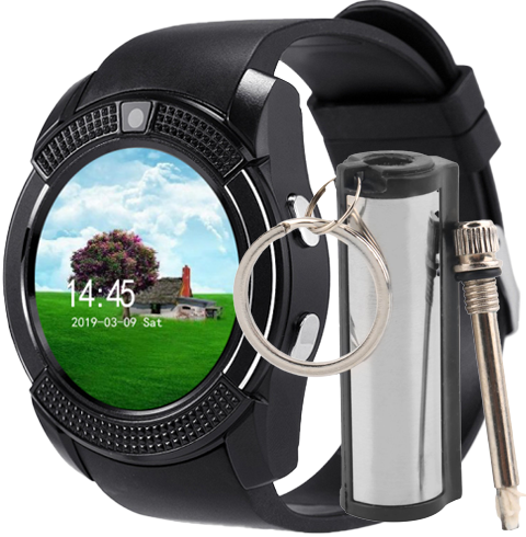 Умные круглые часы телефон Smart Watch V8 | купить по ВЫГОДНОЙ ЦЕНЕ.